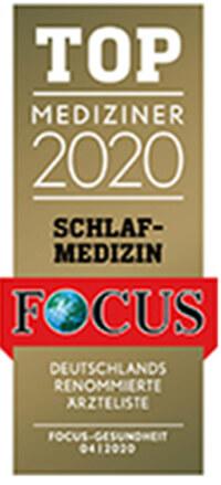 FOCUS TOP Mediziner 2020 für Schlafmedizin