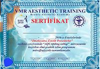 VMR Aesthetic Training Certificat