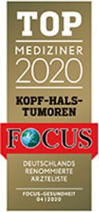 FOCUS TOP Mediziner 2020 für Kopf-Hals-Tumoren