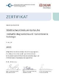DeGIR Zertifikat Städtisches Klinikum Karlsruhe 2021