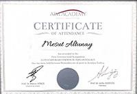 Certifikate Mesut Aktunay "Contemporary trends in implantology"