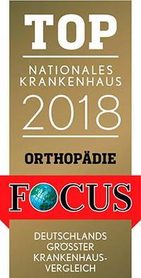 FOCUS Top nationales Krankenhaus 2018 Orthopädie