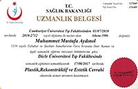 Certificat Dr. med. Muhammed Mustafa Aydinol, Rami Hospital Istanbul