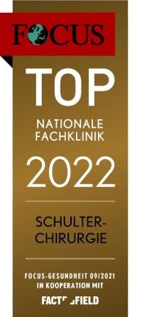 FOCUS Top nationale Fachklinik 2022 Schulterchirurgie