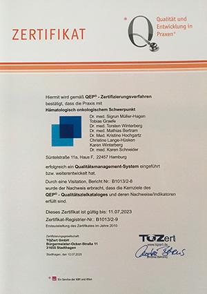 Zertifikat QEP