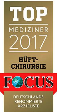 FOCUS Top Mediziner Hüftchirurgie 2017