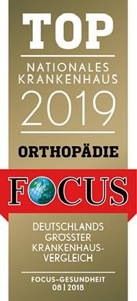 FOCUS Top nationales Krankenhaus 2019 Orthopädie