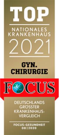 Focus Top nationales Krankenhaus 2021 für Gynäkologische Chirurgie