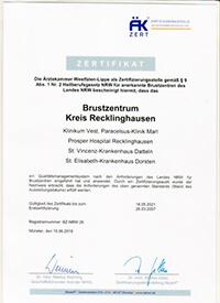 ÄKZert Brustzentrum - Prosper Hospital Recklinghausen
