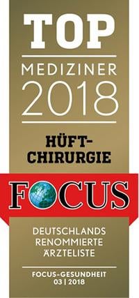 FOCUS Top Mediziner 2018 Hüft-Chirurgie