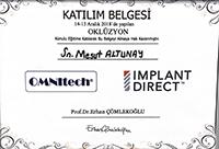 Certifikat Mesut Aktunay