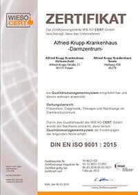 WIESO CERT Alfred-Krupp-Steele-Krankenhaus-Darmzentrum