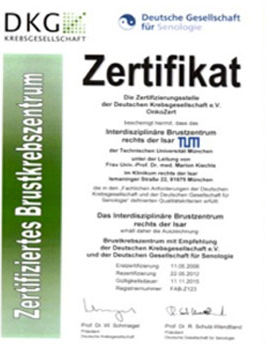 DKG Zertifiziertes Brustkrebszentrum Klinikum rechts der Isar, Interdisziplinäres Brustzentrum
