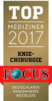 FOCUS Top Mediziner Kniechirurgie 2017