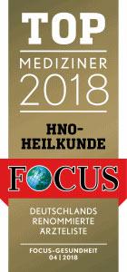 FOCUS Top Mediziner 2018 HNO-Heilkunde