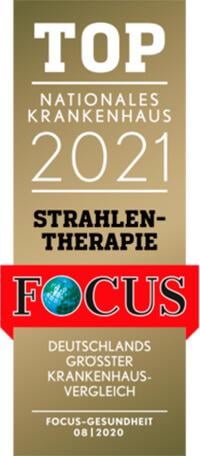 FOCUS Top nationales Krankenhaus 2021 Strahlen-Therapie