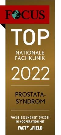 FOCUS Top nationale Fachklinik 2022 Prostatasyndrom