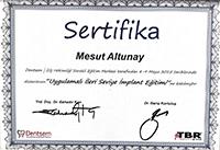 Certifikat Mesut Altunay