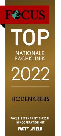 FOCUS Top nationale Fachklinik 2022 Hodenkrebs
