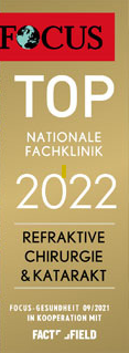 FOCUS Top nationale Fachklinik 2022 Refraktive Chirurgie & Katarakt