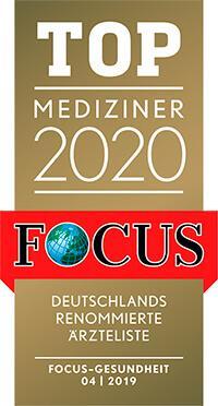 FOCUS TOP Mediziner 2020 certificate