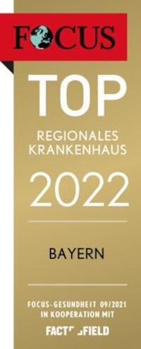 FOCUS Top regionales Krankenhaus 2022 Bayern certificate