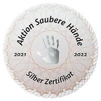 Aktion Saubere Hände 2021-2022 Silber Zertifikat certificate