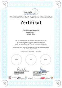 mre-netz Zertifikat - Pan Klinik certificate