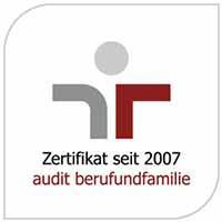 Zertifikat seit 2007 audit berufundfamilie certificate