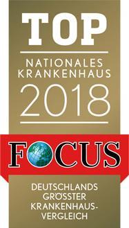 FOCUS Top nationales Krankenhaus 2018 certificate